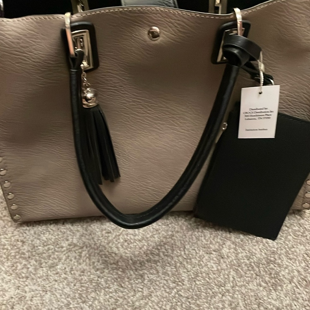 New with tags 3-1 Taupe Bag with Sliver Hardware
